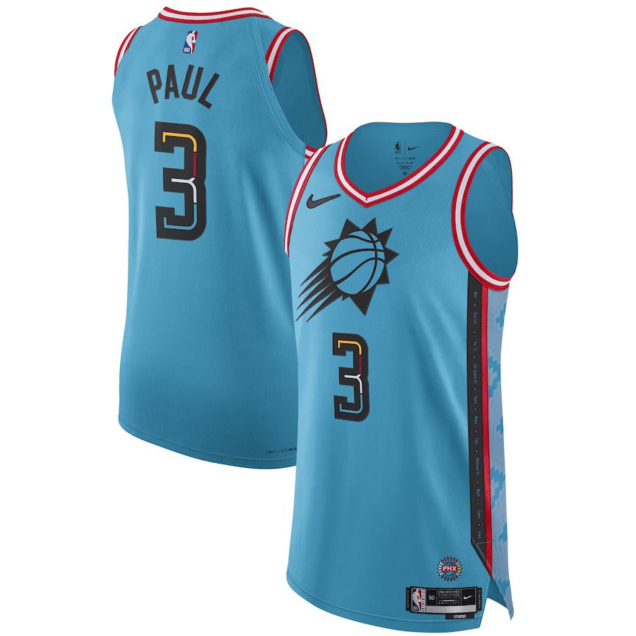 Men Phoenix Suns #3 Chris Paul Green Nike City Edition 2022-23 Authentic NBA Jersey->phoenix suns->NBA Jersey